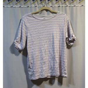 CJ BANKS Women's size 2X short sleeve striped t-shirt top